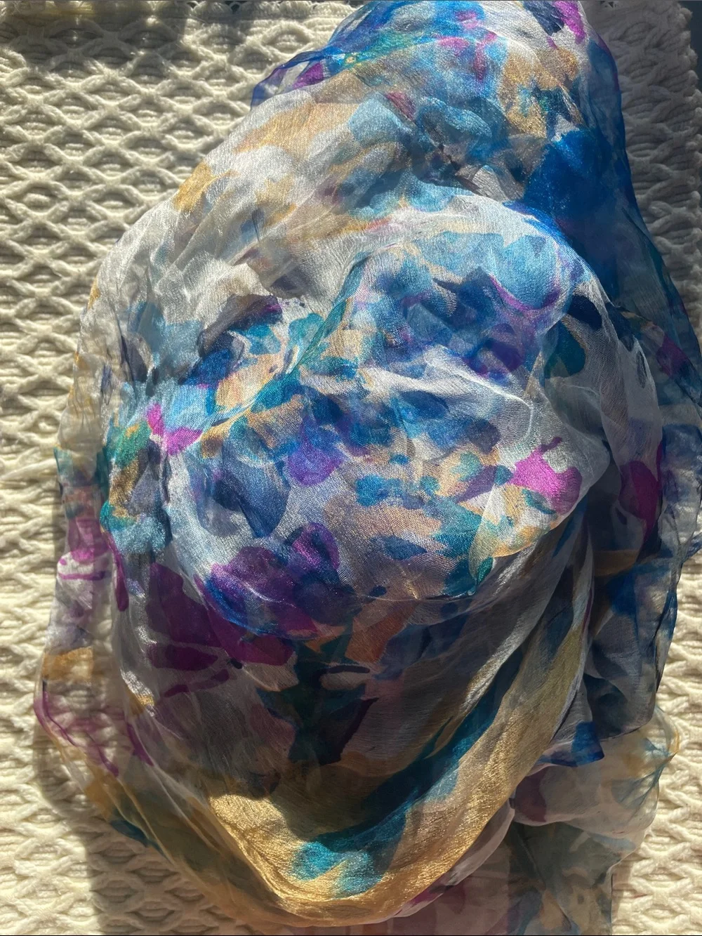 FLORAL SILK SHAWL